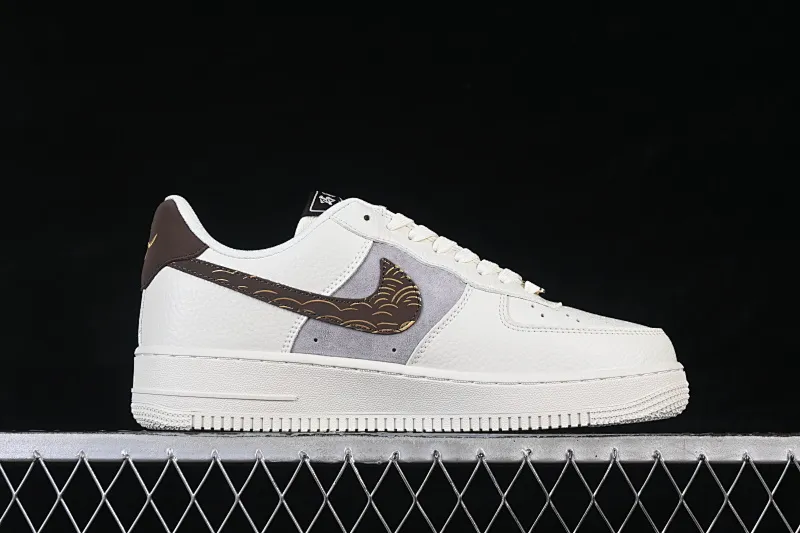 All categories Nk Air Force 1 Air Force series Nk Air Force 1 Low Air Force low-top Nike Air Force 1'07 Low Year of the Horse joint beige brown gold Air Force 1 low-top casual sneakers FQ7637-001